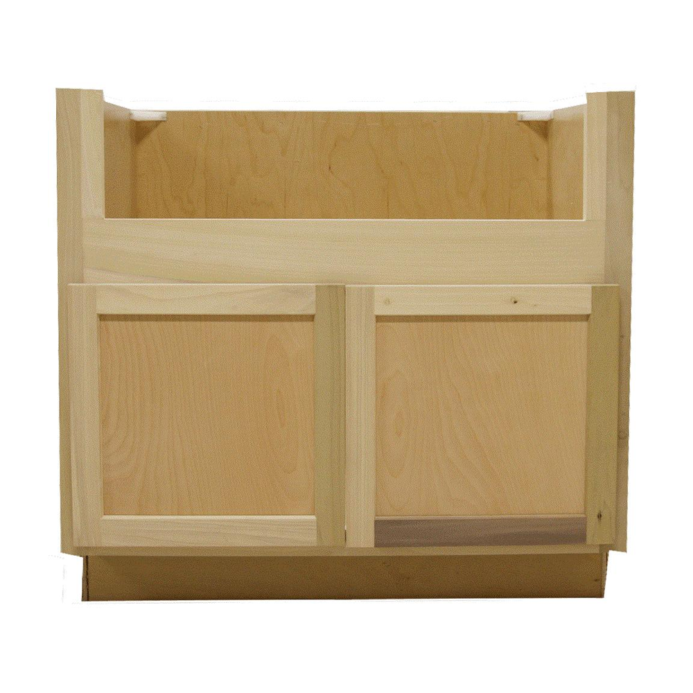 Apron Front Kitchen Sink Cabinet in Unfinished Poplar | Shaker Style | 36 in